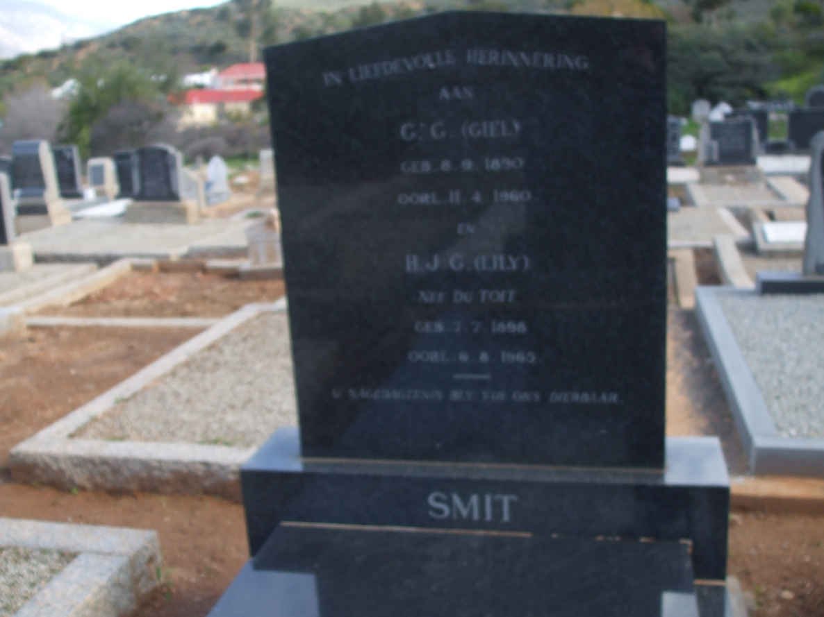 SMIT G.G. 1890-1960 &amp; H.J.G. DU TOIT 1895-1963