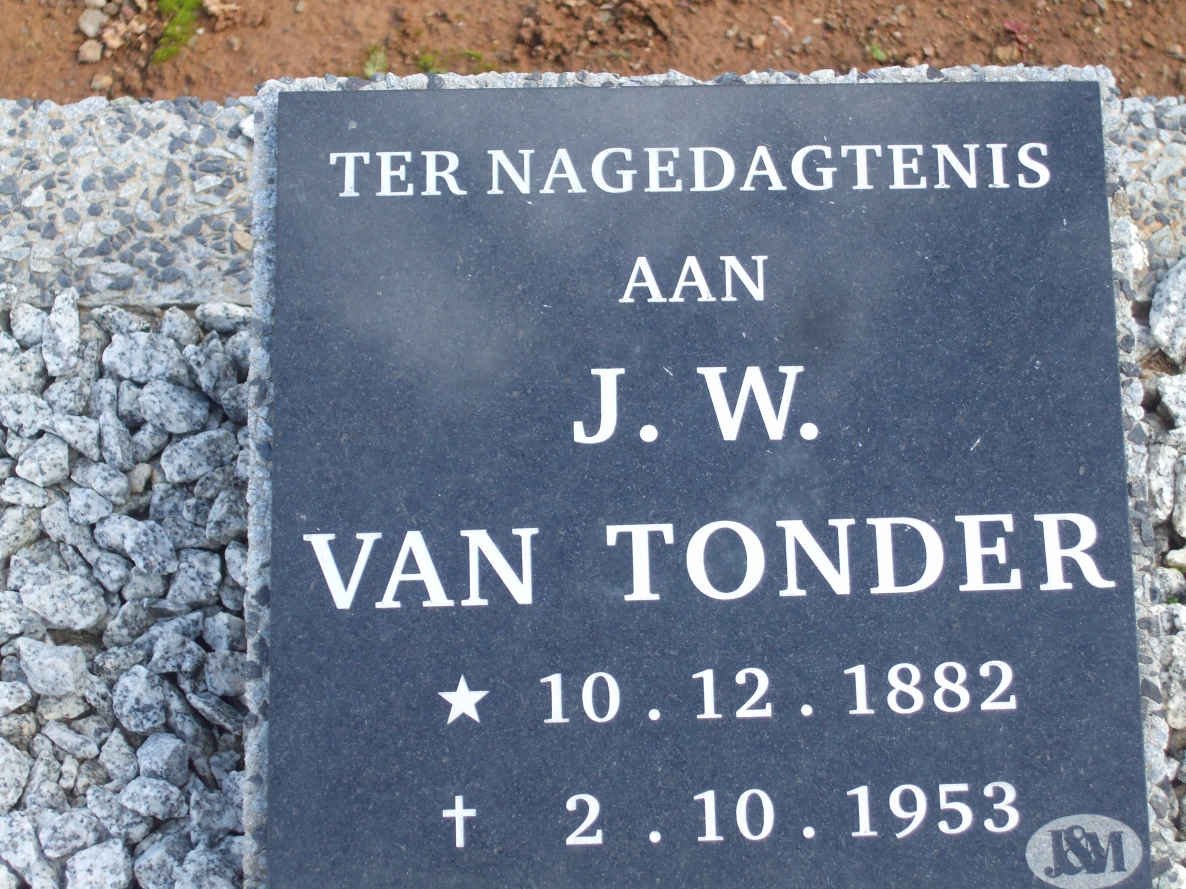 TONDER J.W., van 1882-1953