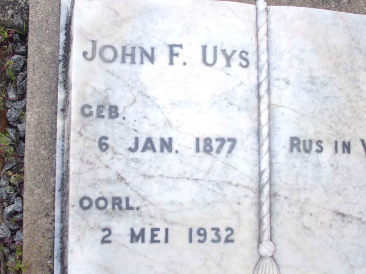 UYS John F. 1877-1932