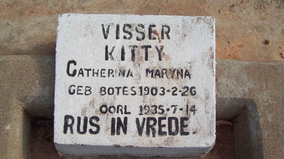 VISSER Catherina Maryna nee BOTES 1903-1935