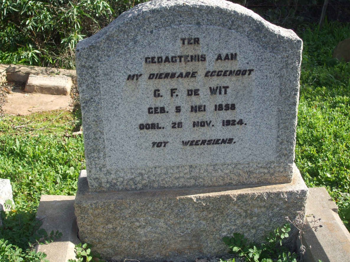 WIT G.F., de 1858-1924