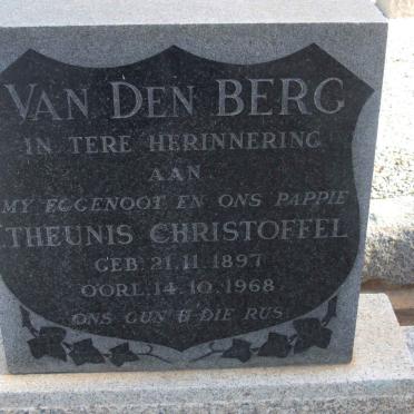 BERG Theunis Christoffel, van den 1897-1968