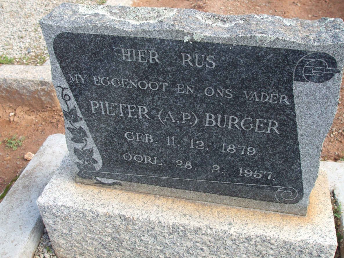 BURGER A.P. 1879-1957