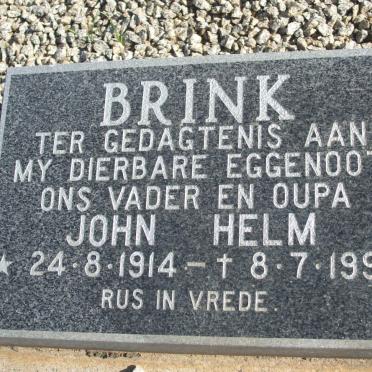 BRINK John Helm 1914-1992