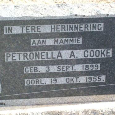 COOKE Petronella A. 1899-1955