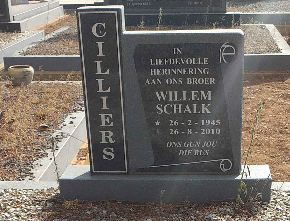CILLIERS Willem Schalk 1945-2010