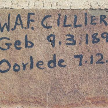 CILLIERS W.A.F. 1897-1972