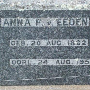 EEDEN Anna P., van 1862-1951