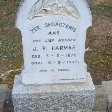 HARMSE J.P. 1870-1947