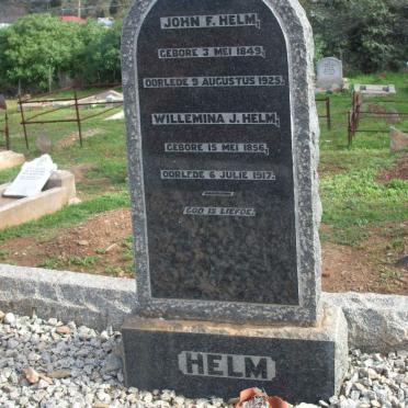 HELM John F. 1849-1925 &amp; Willemina J. 1856-1917