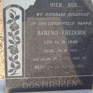 OOSTHUIZEN Barend Frederik 1896-1961