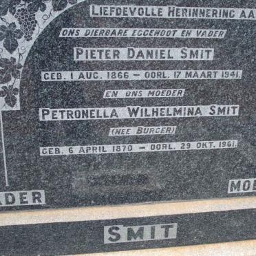SMIT Pieter Daniel 1866-1941 &amp; Petronella Wilhelmina BURGER 1870-1961