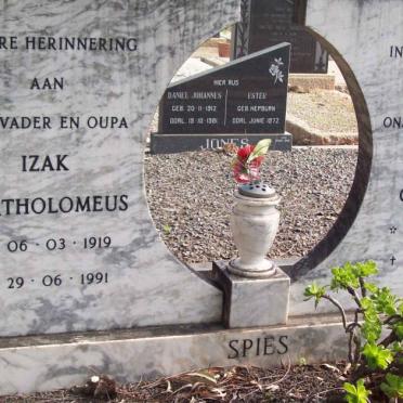 SPIES Izak Bartholomeus 1919-1991 &amp; Elizabeth Catharina 1922-1991