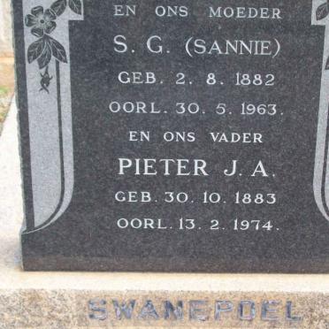SWANEPOEL Pieter J.A. 1883-1974 &amp; S.G. 1882-1963