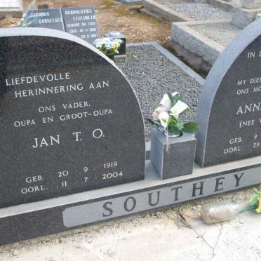 SOUTHEY Jan T.O. 1919-2004 &amp; Anna C.S. VAN ECK 1922-1996