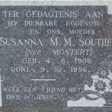 SOUTHEY Susanna M.M. nee MOSTERT 1906-1956