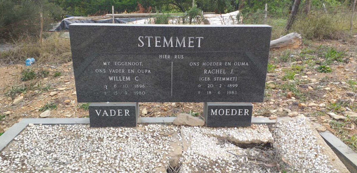 STEMMET Willem C. 1896-1980 &amp; Rachel J. STEMMET 1899-1983