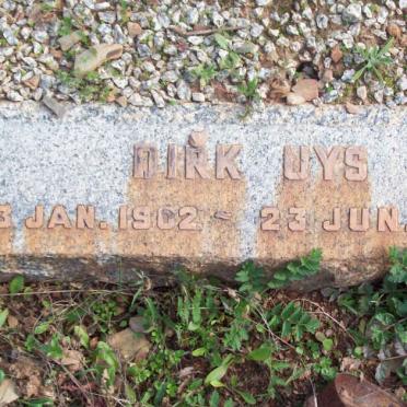 UYS Dirk 1902-1935