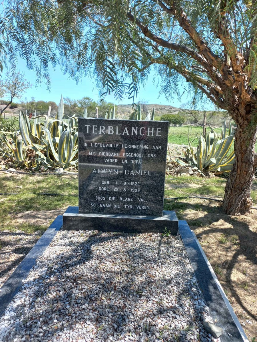 TERBLANCHE Alwyn Daniel 1922-1999