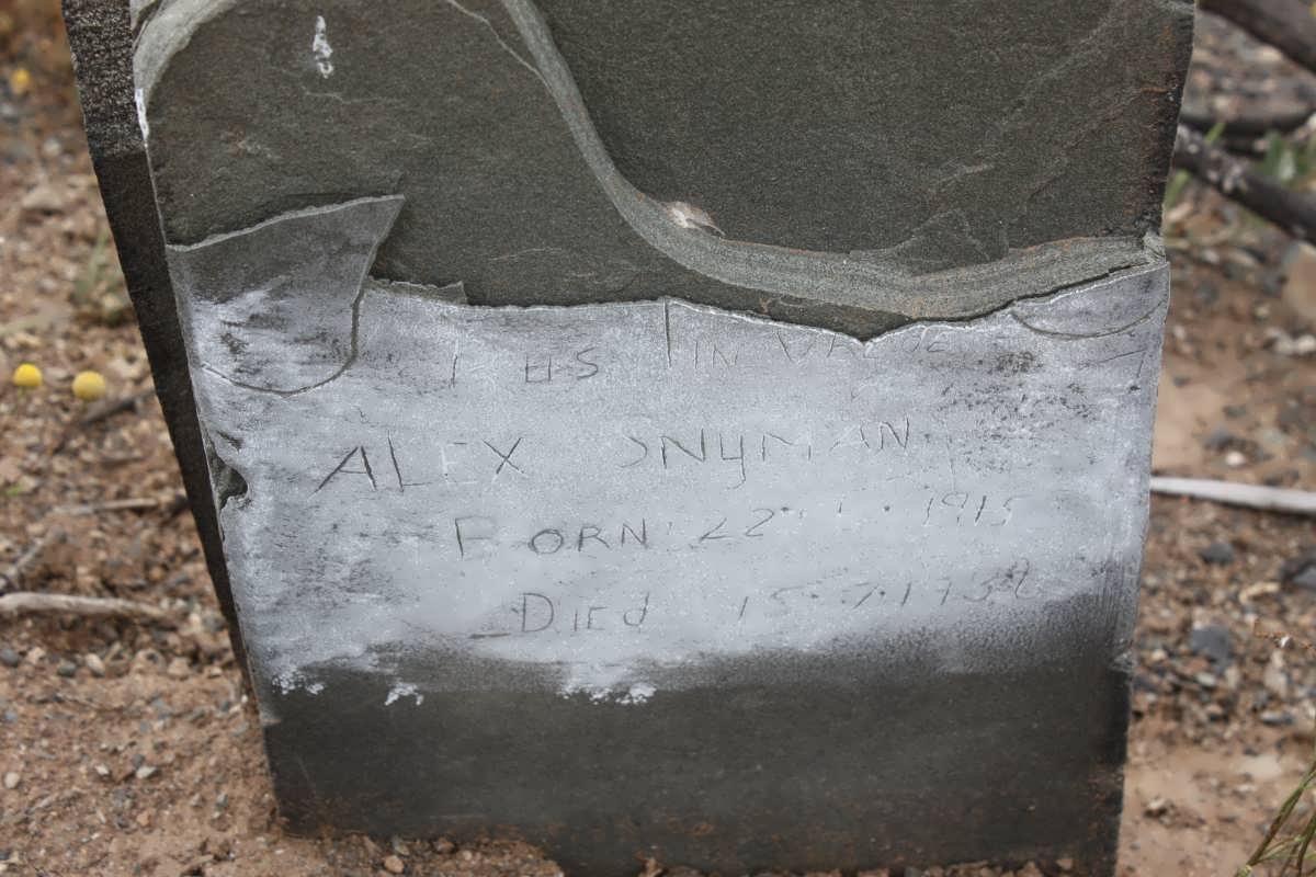 SNYMAN Alex 1915-1932