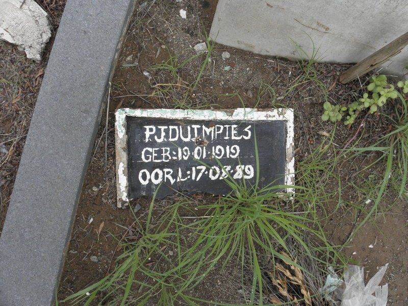 DUIMPIES P.J. 1919-1989