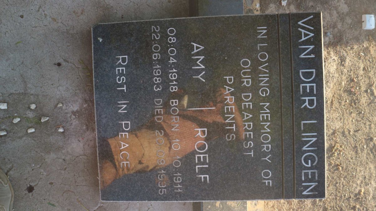 LINGEN Roelf, van der 1911-1995 &amp; Amy 1918-1983