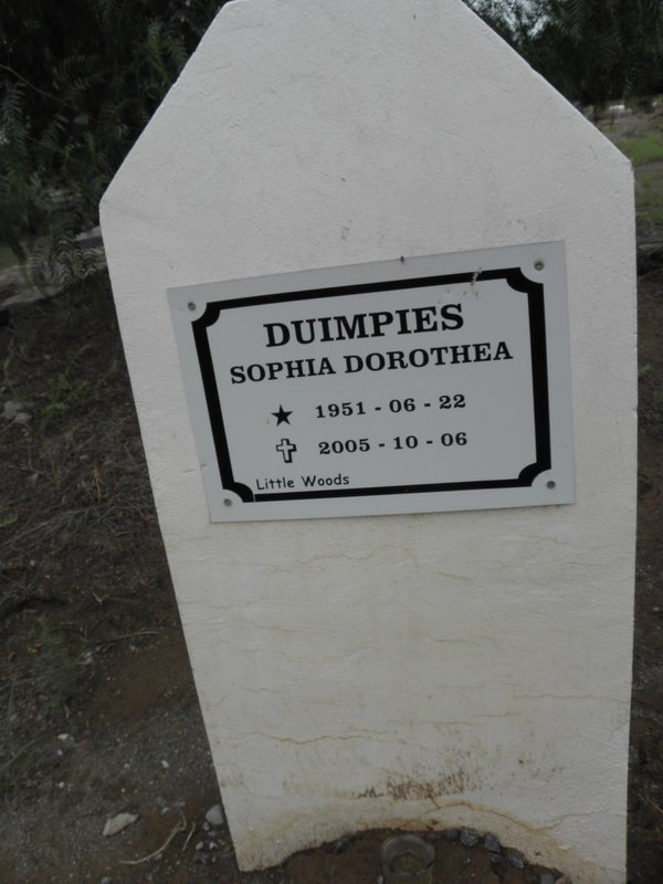 DUIMPIES Sophia Dorothea 1951-2005