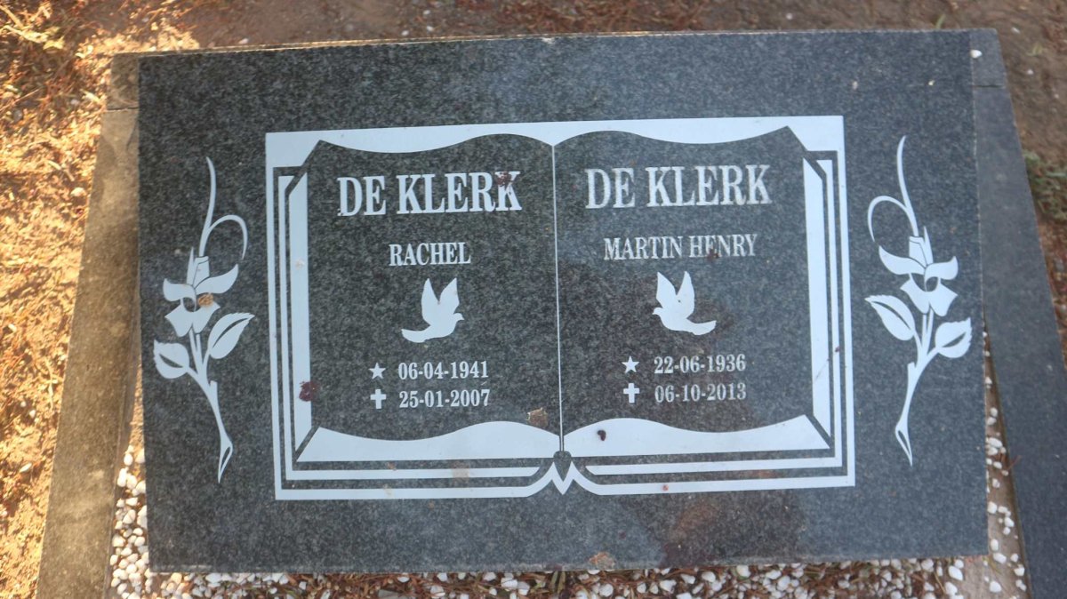 KLERK Martin Henry, de 1936-2013 &amp; Rachel 1941-2007