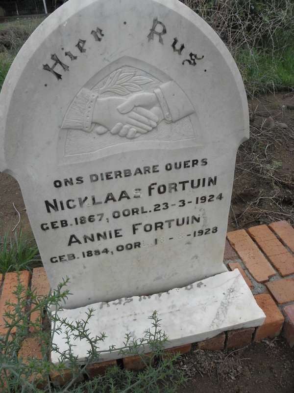FORTUIN Nicklaas 1867-1924 &amp; Annie 1884-1928