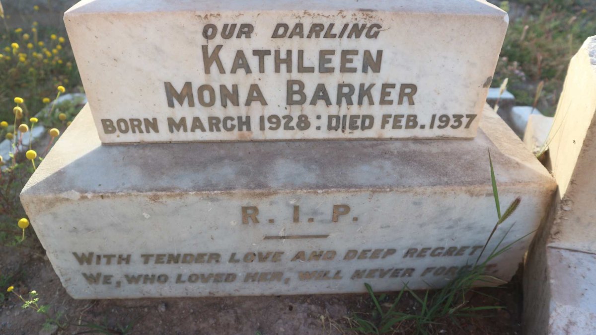 BARKER Kathleen Mona 1928-1937