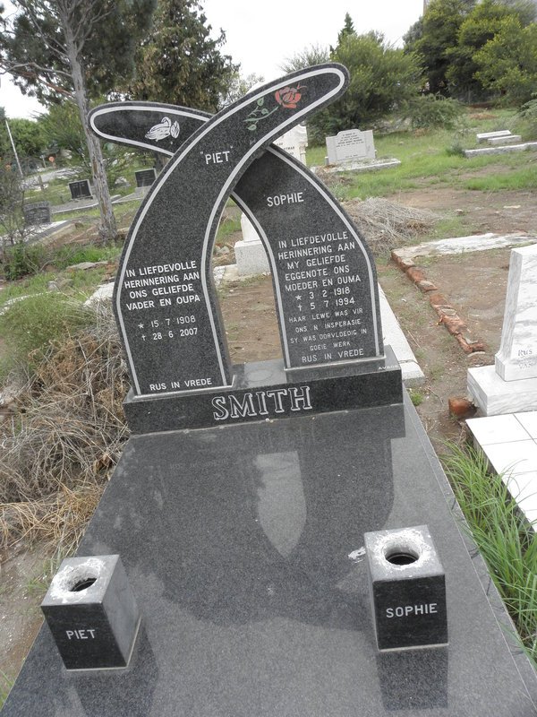 SMITH Piet 1908-2007 &amp; Sophie 1918-1994