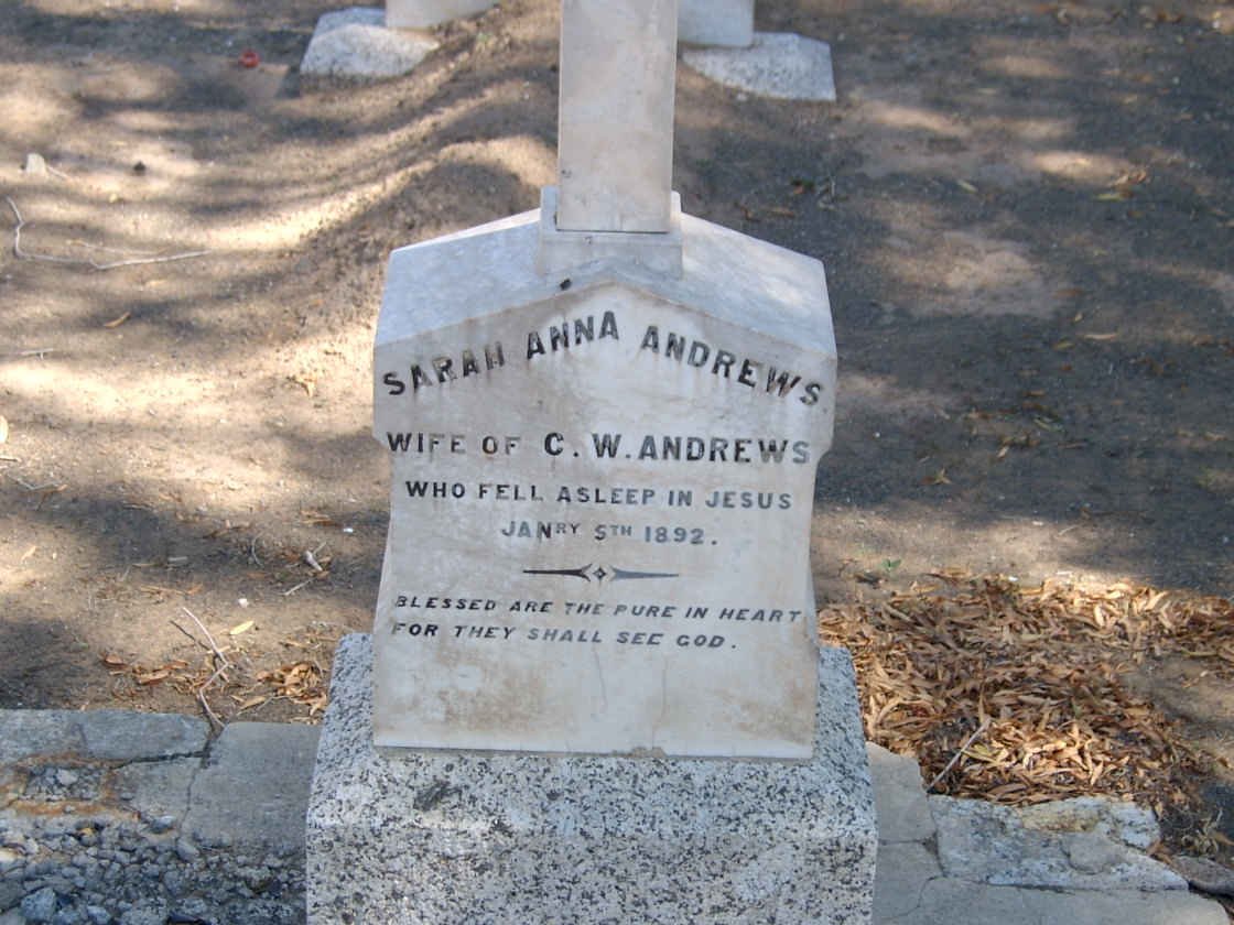 ANDREWS Sarah Anna -1892