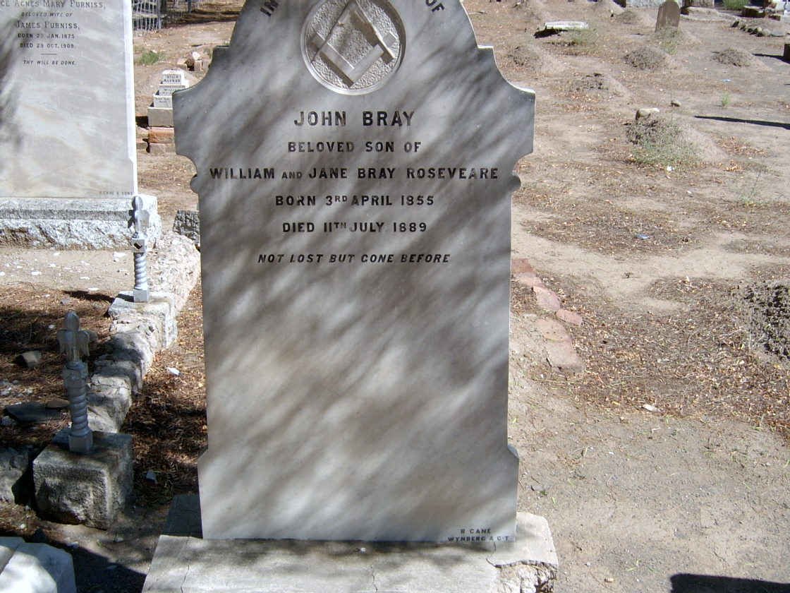 BRAY John 1855-1889