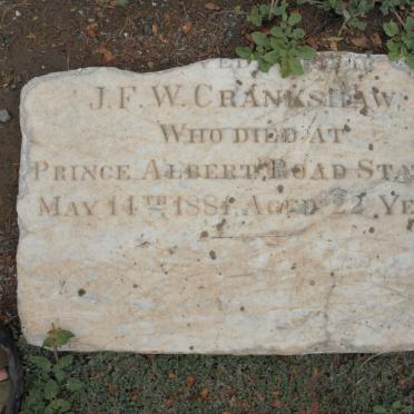 CRANKSHAW J.F.W.C. -1881