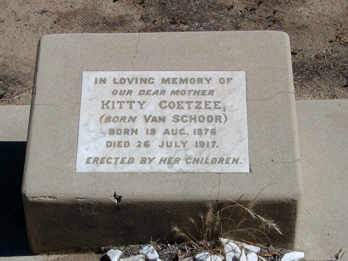 COETZEE Kitty nee VAN SCHOOR 1876-1917
