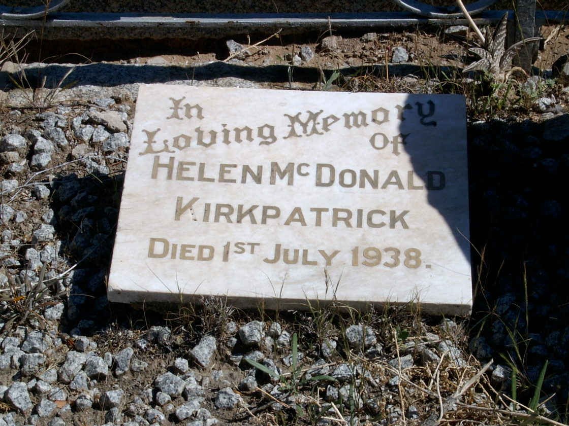 KIRKPATRICK Helen McDonald -1938