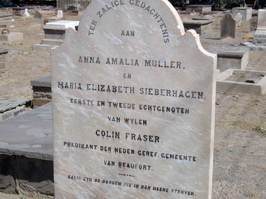 MULLER Anna Amalia :: SIEBERHAGEN Maria Elizabeth