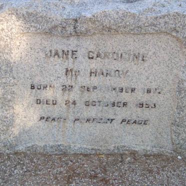 McHARDY Jane Caroline 1872-1953