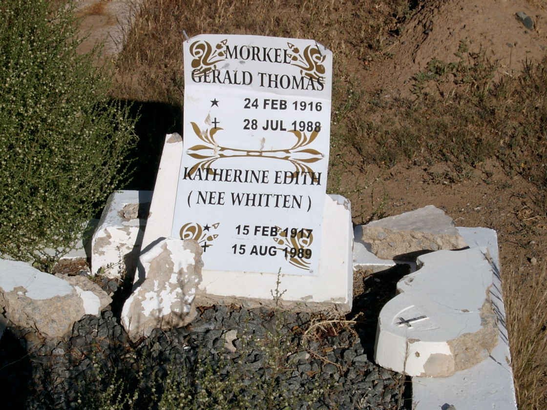 MORKEL Gerald Thomas 1916-1988 &amp; Katherine Edith WHITTEN 1917-1989