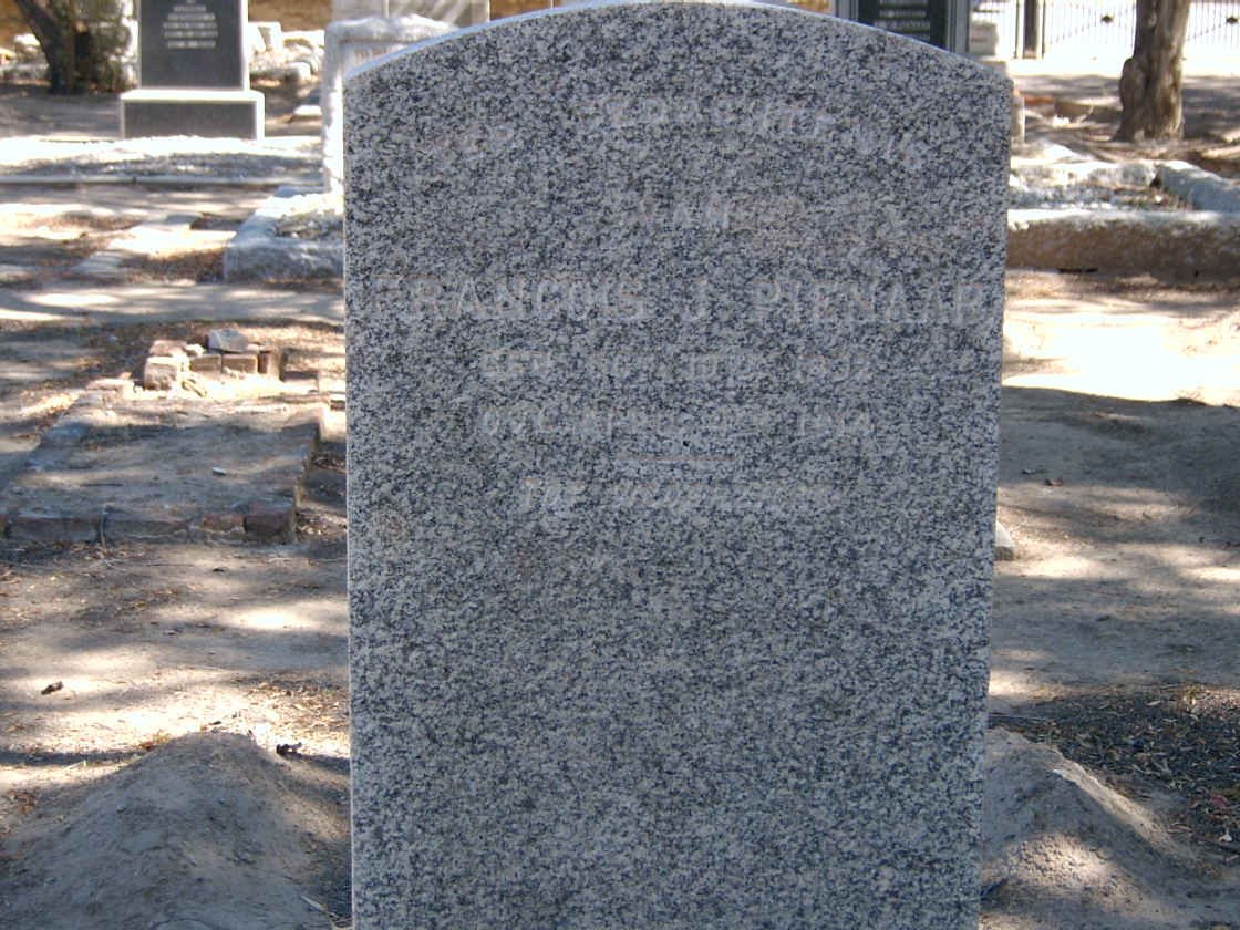 PIENAAR Francois J. 18?7-1914