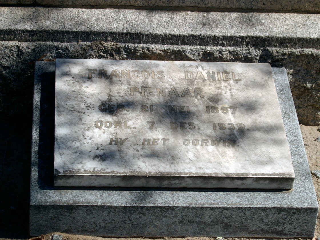 PIENAAR Francois Daniel 1857-1939