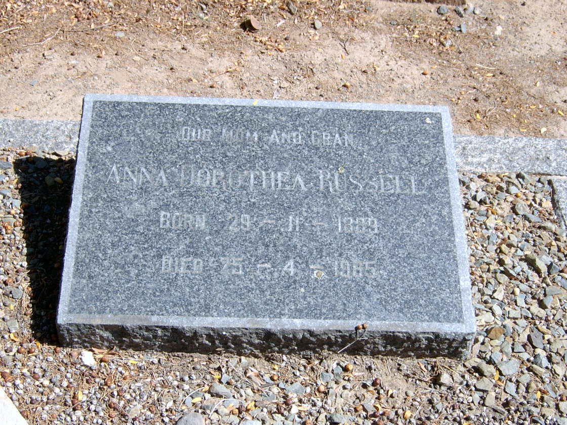 RUSSEL Anna Dorothea 1889-1985