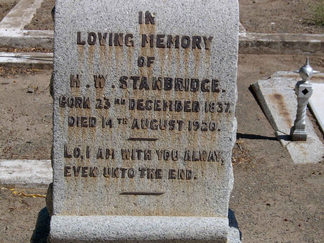 STANBRIDGE H.W. 1837-1920