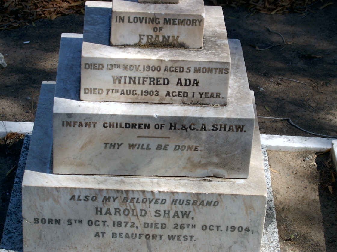 SHAW Harold 1872-1904 :: Frank -1900 :: SHAW Winifred Ada -1903