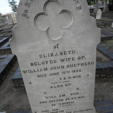 SHEPHERD Elizabeth -1893 :: SHEPHERD William John -1893