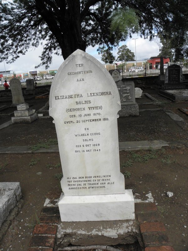 SOLMS Elizabetha Leendrina nee VIVIERS 1870-1918