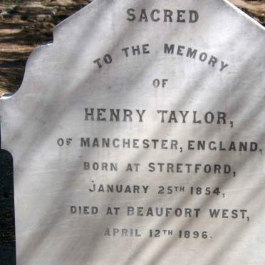 TAYLOR Henry 1854-1896