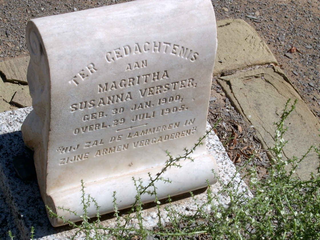 VERSTER Magritha Susanna 1900-1905