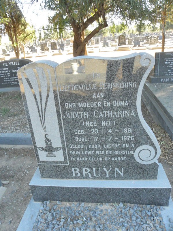 BRUYN Judith Catherina nee NEL 1891-1976