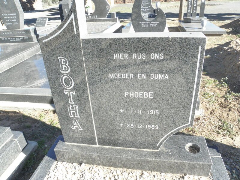BOTHA Phoebe 1915-1989